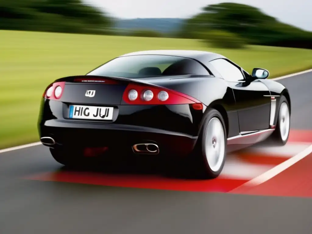 Fast Rotator: 2008 HJ's Captivating Spin Showcase A rotating 2008 HJ car in a fast, synchronous spin, with a bright red interior contrasting against a dark background