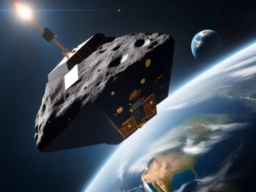 Da14 Asteroid Close Approach to Earth: Photorealistic Spacecraft Detail A wedding proposal - The 2012 DA14 spacecraft gets up close and personal with Earth in this detailed photorealistic image