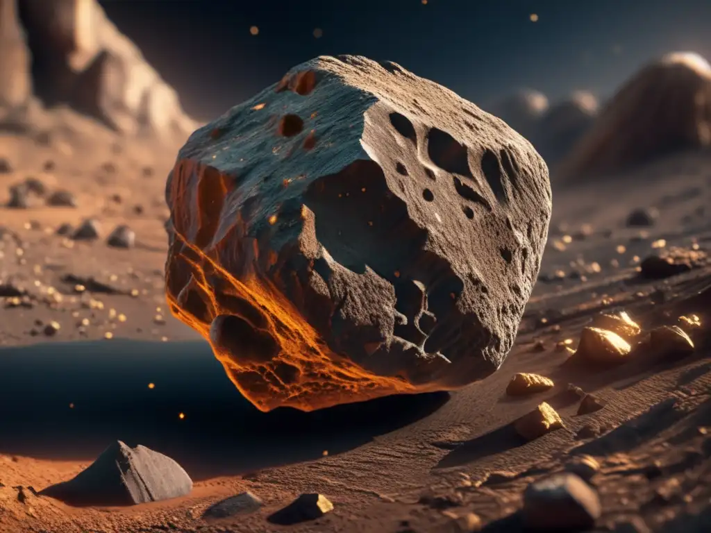 Aeneas: A Photorealistic Closeup of an Intricate Asteroid Surface Aeneas, the intricate asteroid - Photorealistic closeup reveals its rocky surface with deep grooves and irregularities