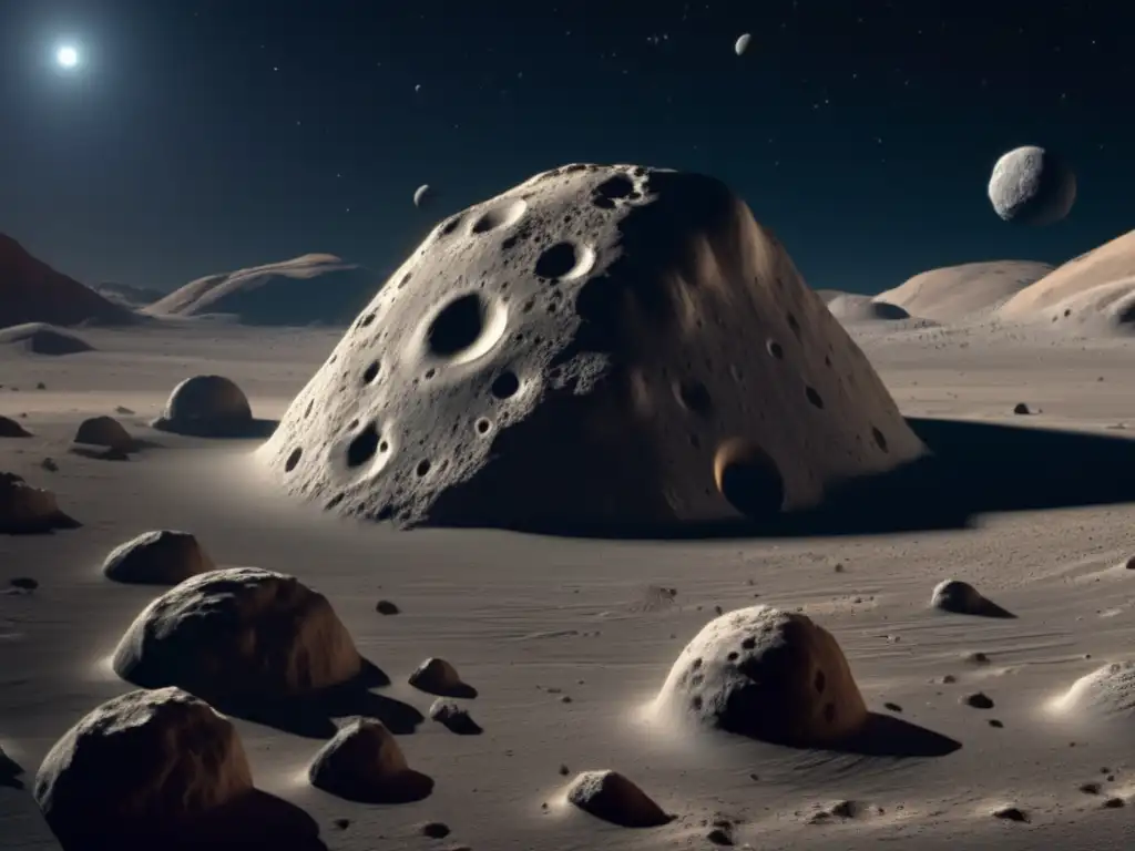 Aeneas: The Asteroid in Exquisite Detail - A photorealistic closeup of asteroid Aeneas reveals its weathered surface and craters