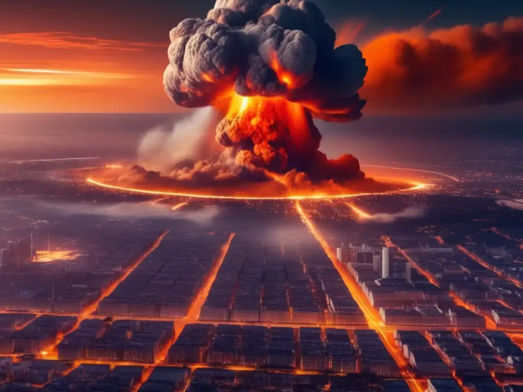 A large asteroid strikes the Earth's surface in a dramatic explosion, causing seismic aftershocks that ripple across the globe