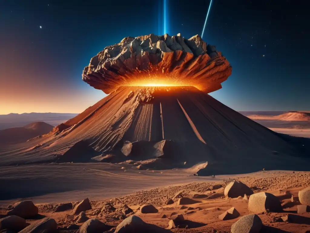 A meteorite strike left behind profound geological and historical features on Earth, forming a unique and stunning crater