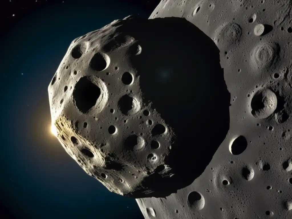 An awe-inspiring image of the legendary asteroid, 2004 FH, captured from a close distance with stunning detail