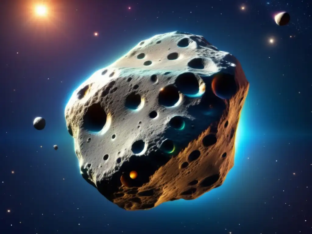 Bright 2012 DA14 Asteroid Captures Space's Beauty The 2012 DA14 asteroid, captured in stunning detail from an aerial shot, showcases its ~luminous~ surface with visible craters and iridescence