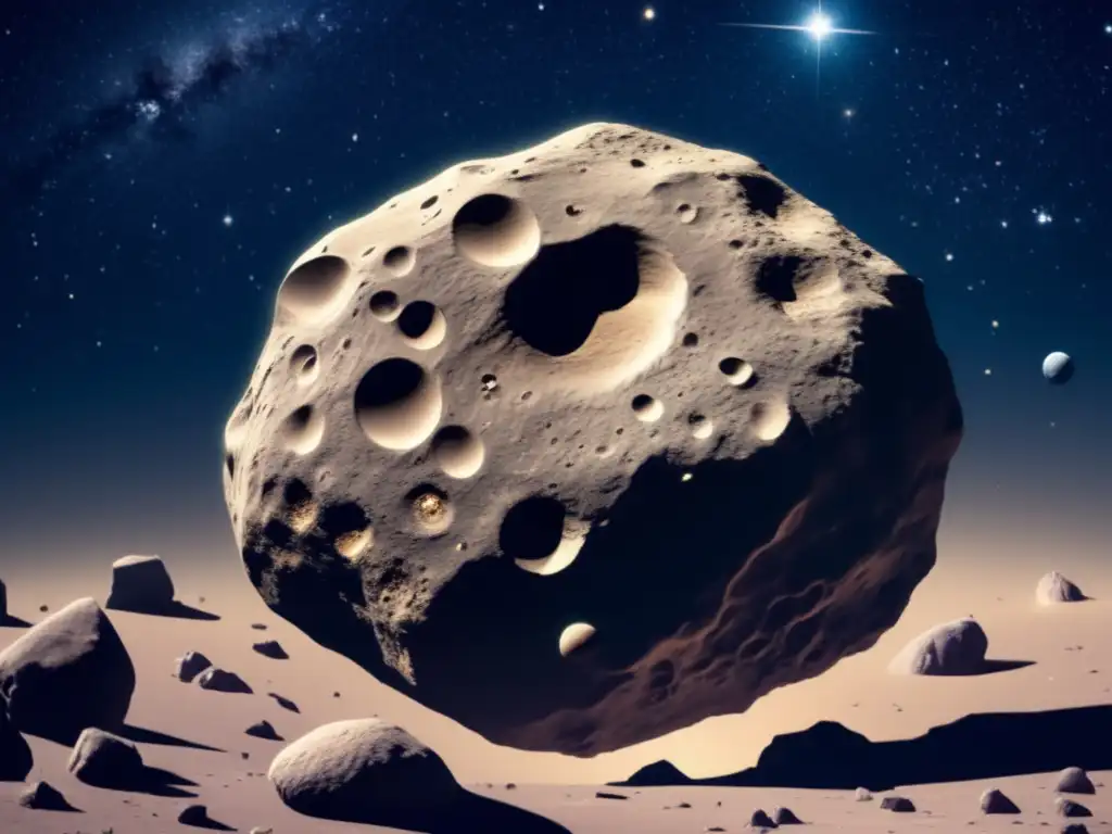 Anchises, the intricate and fascinating asteroid, suspended in the endless expanse of space