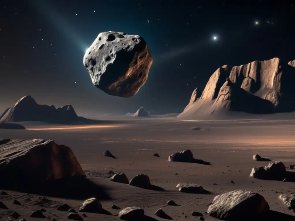 Anchises, an intriguing asteroid, revealed in high-resolution detail, with its jagged cliffs and rocky surface