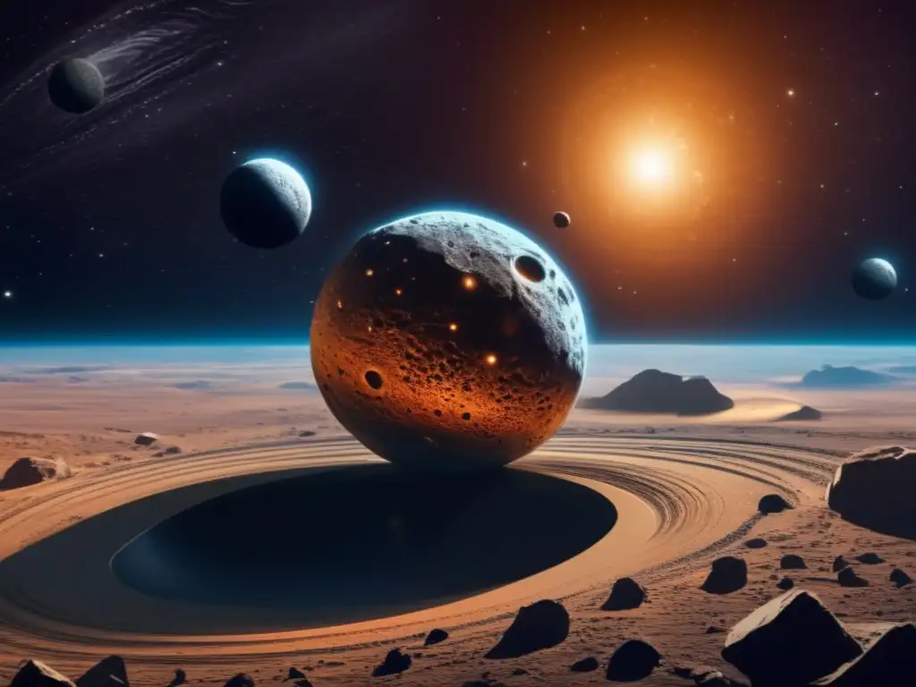 A mysterious asteroid looms in space, hovering over an unknown planet