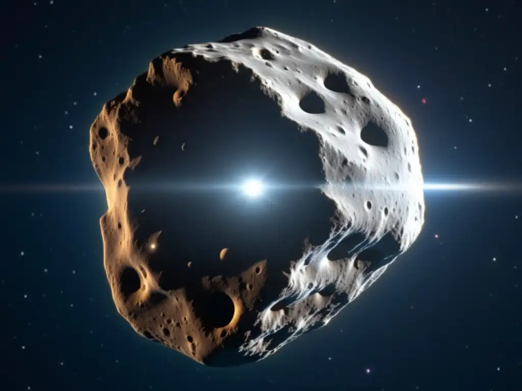 Asteroid Bellona's jagged edges and rocky surface are captured in stunning detail by this photograph taken with a telescope
