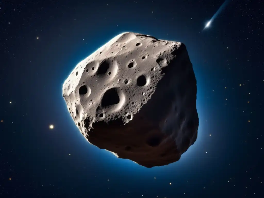 Highresolution CCD Captured: Stunning Asteroid with Detailed Surface A breathtaking, highresolution photograph of an asteroid, captured by a CCD camera