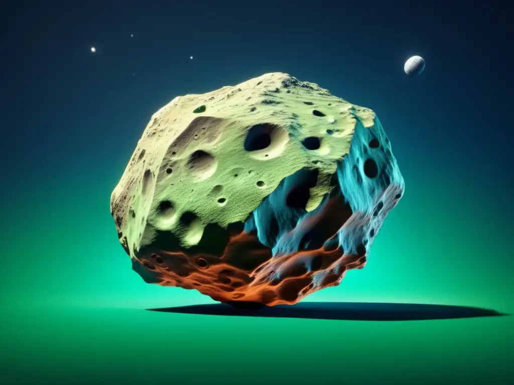 Wonder Beyond the Stars: A Photorealistic Close-up of an Asteroid A stunning flew up asteroid, intricately detailed and floating in space