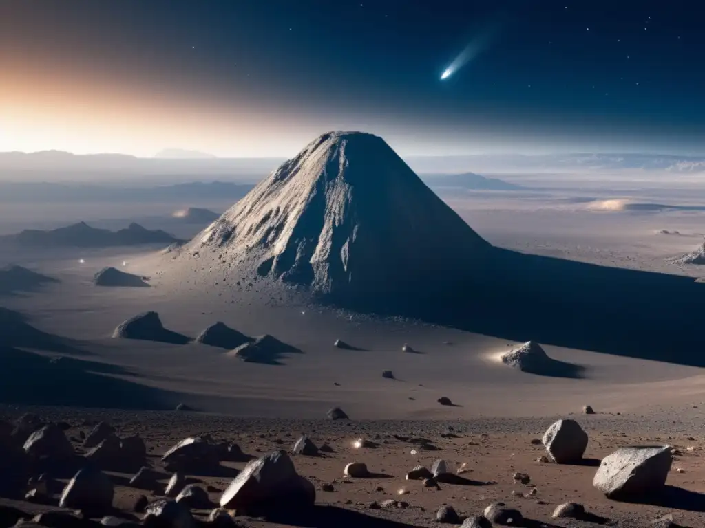 Dash: -A towering asteroid grips the Facebook feed, its rocky surface glistening with patches of silvery gray