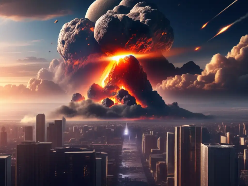 Dash: A futuristic city is destroyed by a giant asteroid cracking through the Earth's atmosphere