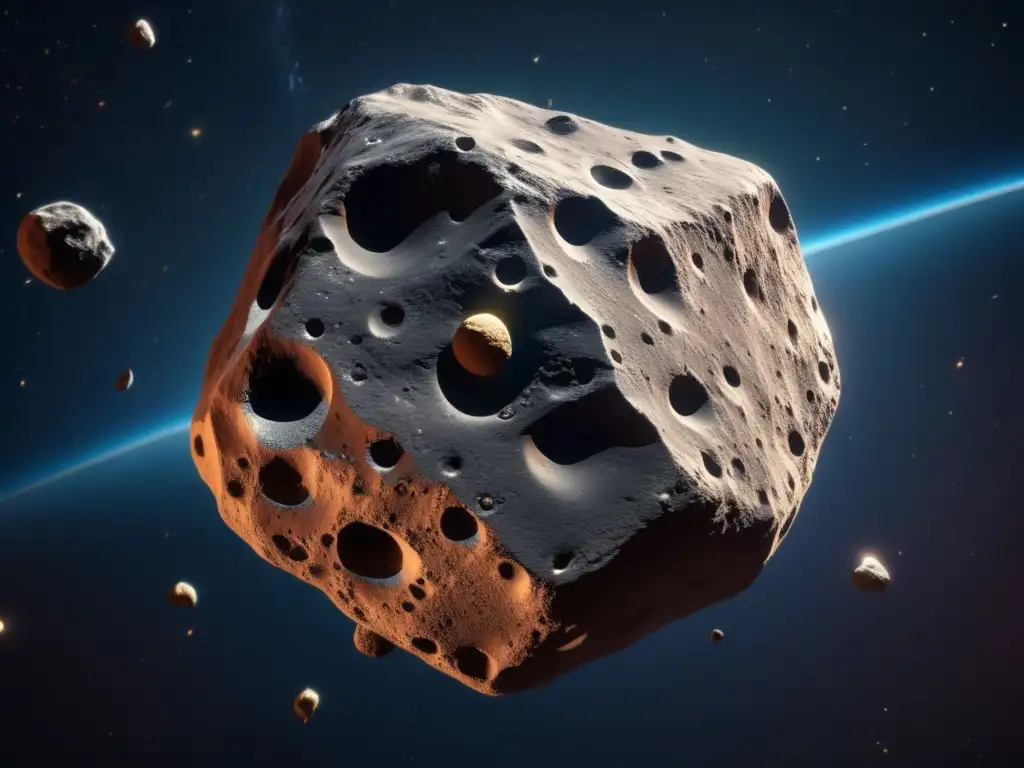 An asteroid anchises orbits serenely in space, its surface a fascinating study of craters, weaknesses, and uniquely shaped rocks