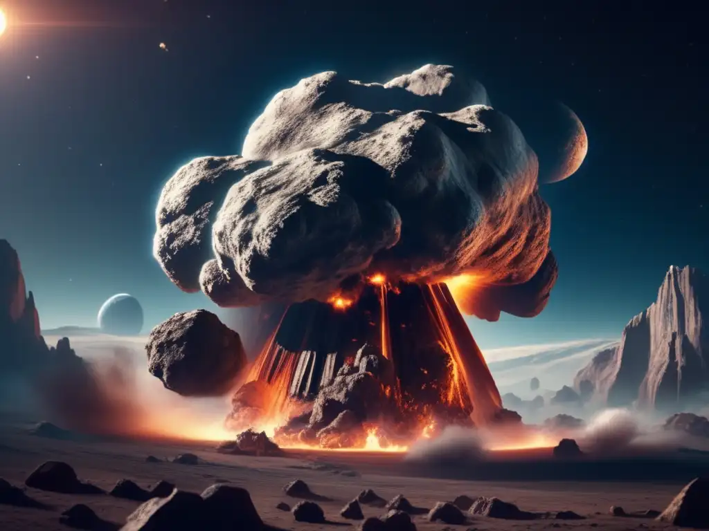 Dash-A colossal asteroid glides towards Earth with icy surfaces and captivating shadows