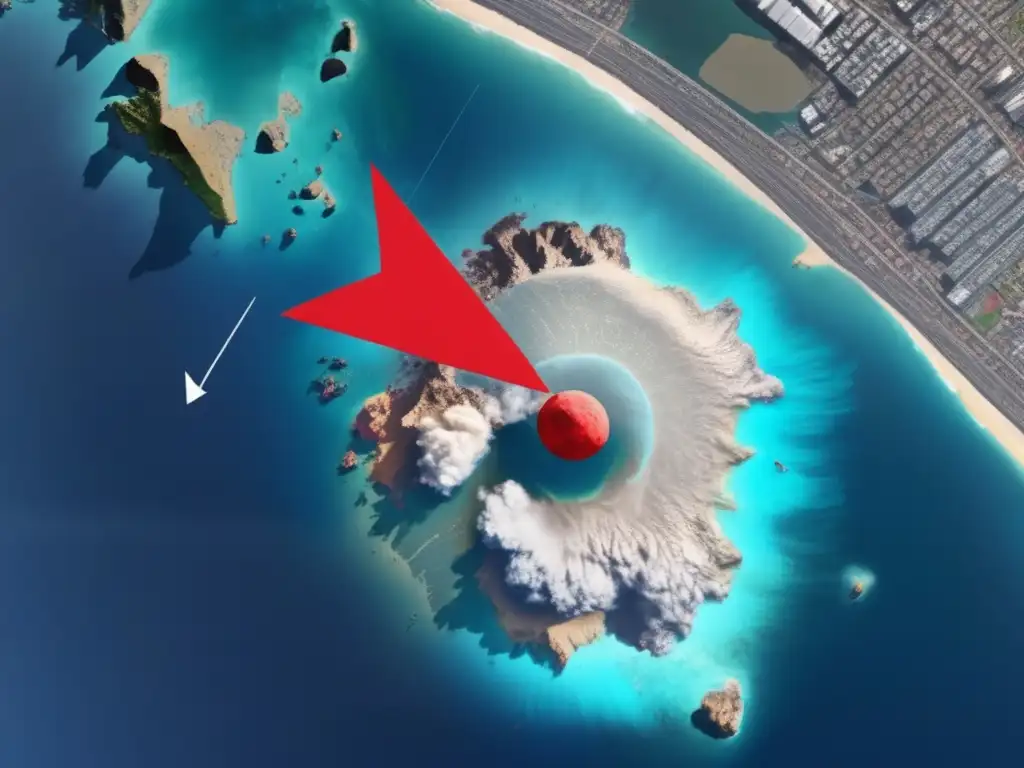 A breathtaking satellite image of Earth reveals a massive asteroid heading towards the Pacific Ocean