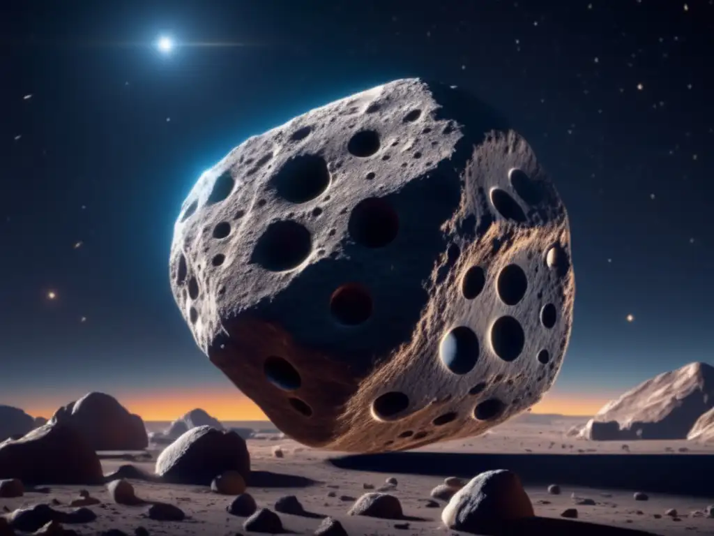 Photorealistic image of an asteroid echo at 8k ultradetailed - Showcasing son properties for improved astronomy observations