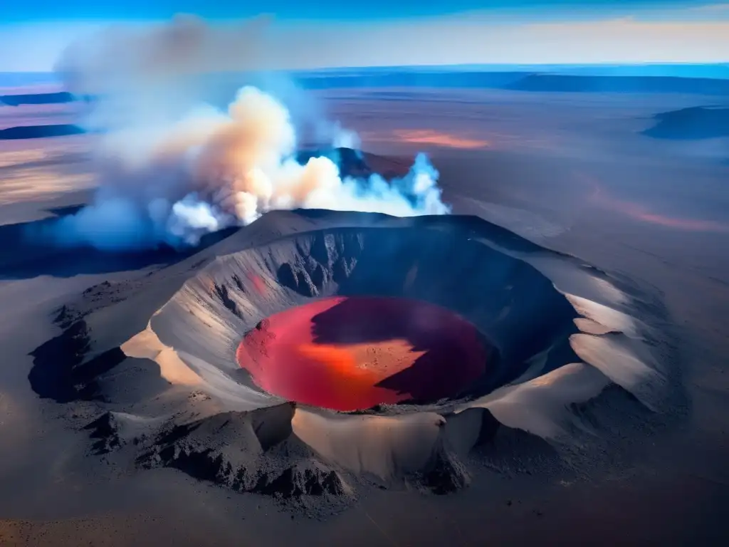 A devastating blow: the asteroid impact erased dinosaurs, leaving behind a massive crater with a fiery rim