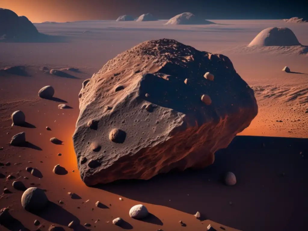 A stunningly realistic image of Asteroid Euphrosyne captures its roughened, reddish-brown terrain with jagged craters, ridges, and valleys