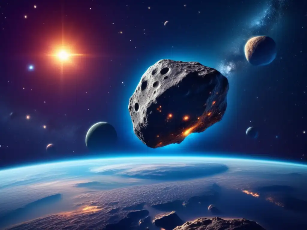 An awe-inspiring image of Asteroid Glaucus, an illuminated gem in the vast cosmic expanse
