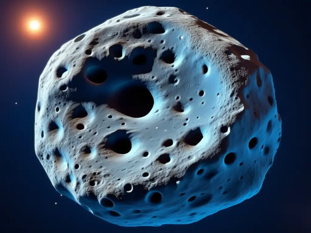 A tantalizing close-up of Asteroid Glaucus, captured from space through stunning photorealism