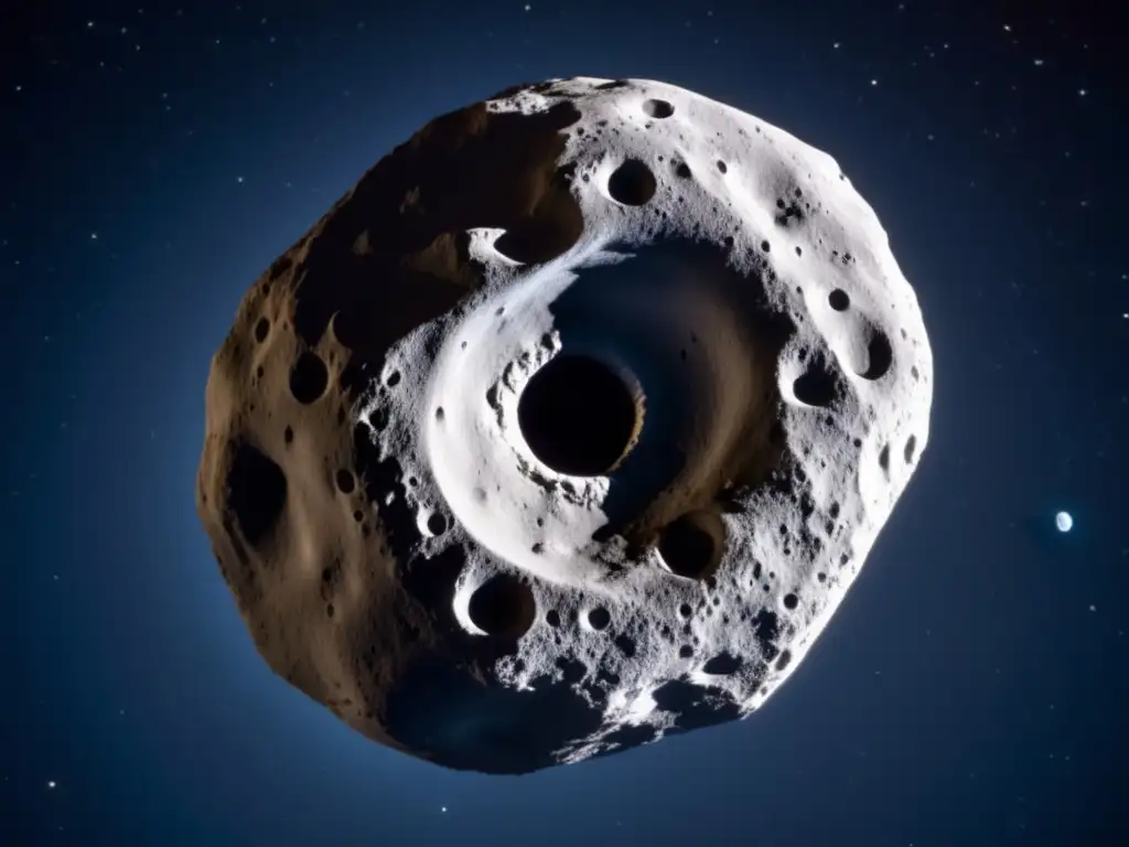A stunning high-resolution image of Hygiea, the largest asteroid in the Earth's inner solar system, captured from a high vantage point
