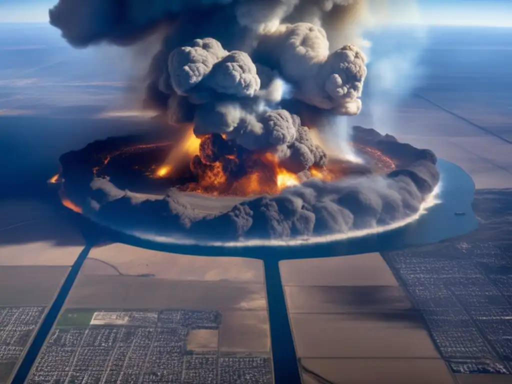 An asteroid impact event has caused massive destruction and damage to buildings, roads, and infrastructure on Earth