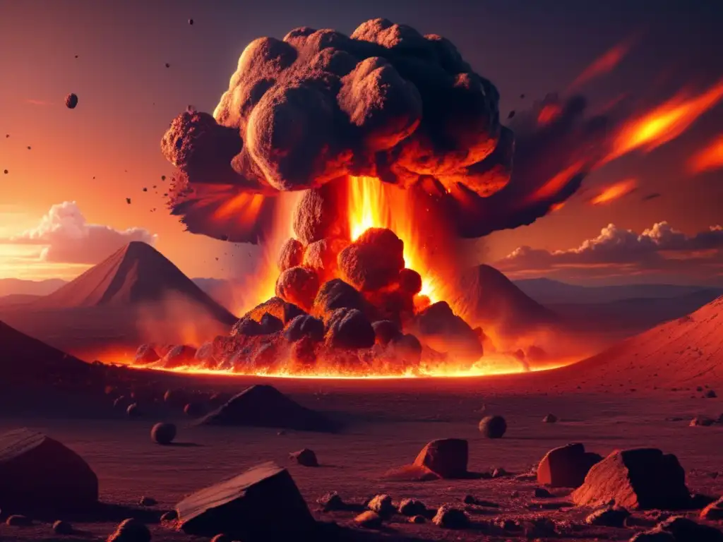 Asteroid Impact: A Postapocalyptic Masterpiece A postapocalyptic Earth, devested by an asteroid impact, seen from orbit