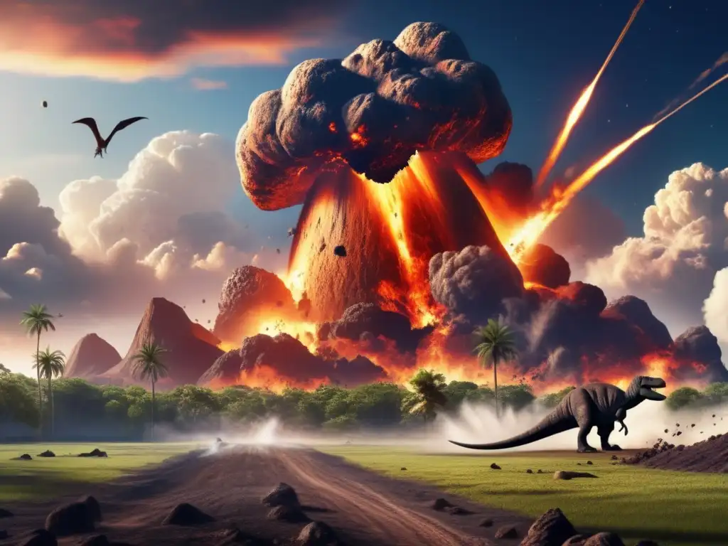 Asteroid Impact: Earth's Doom-Bringing Cataclysm Asteroid collision cataclysm destroys Earth, wiping out dinosaurs and other species in a prehistoric mass extinction event