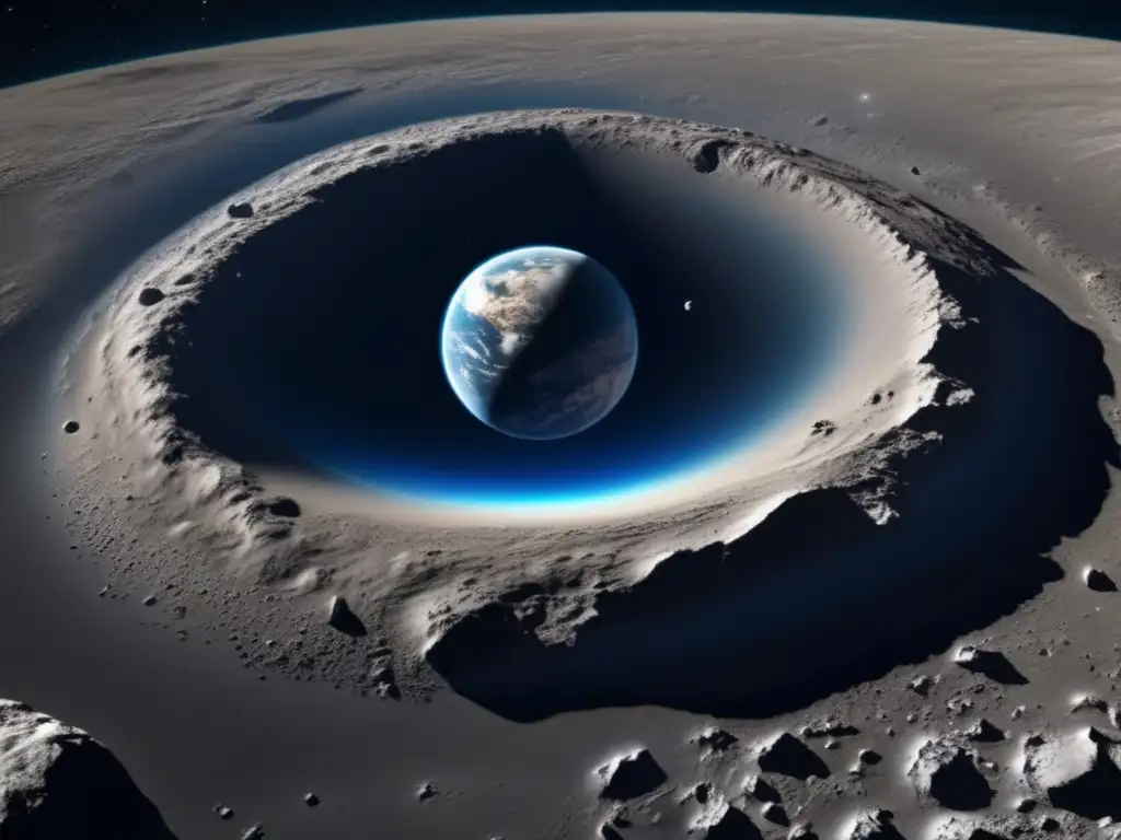 A breathtaking photorealistic depiction of Pylamenes, an asteroid of stunning intricacy and detail, in orbit around our dear Earth