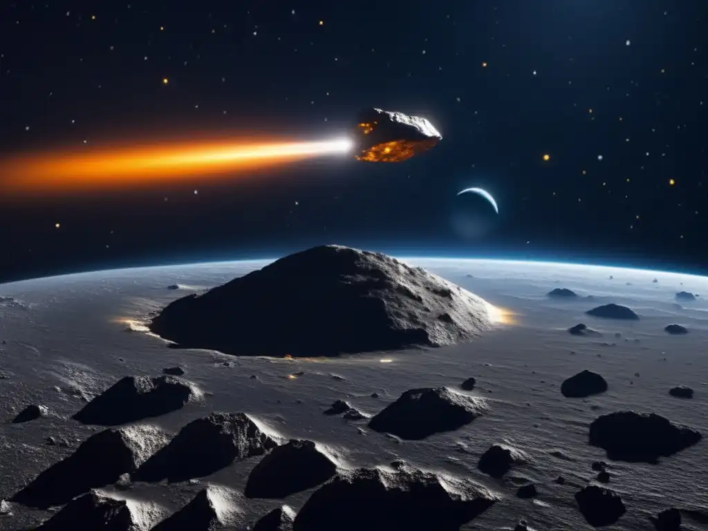 Asteroid mining vessel braves treacherous frontier, harming Earth's health to profit off valuable cosmic resources
