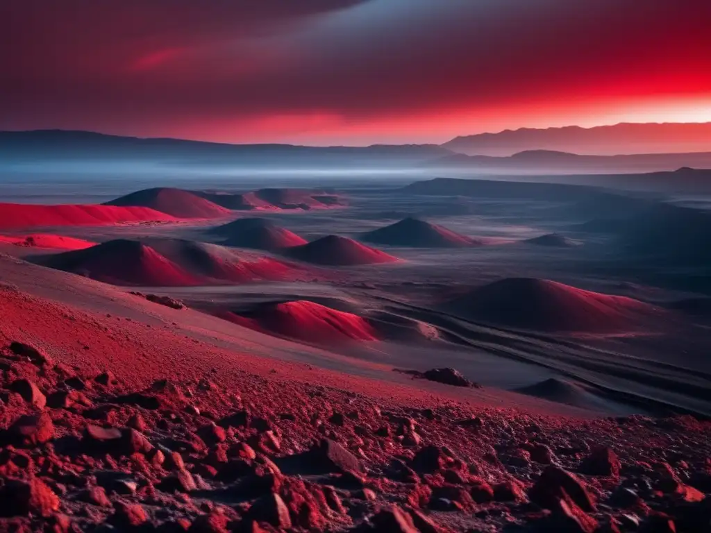 A stark, dystopian landscape, scarred by the aggressive pursuit of asteroid mining