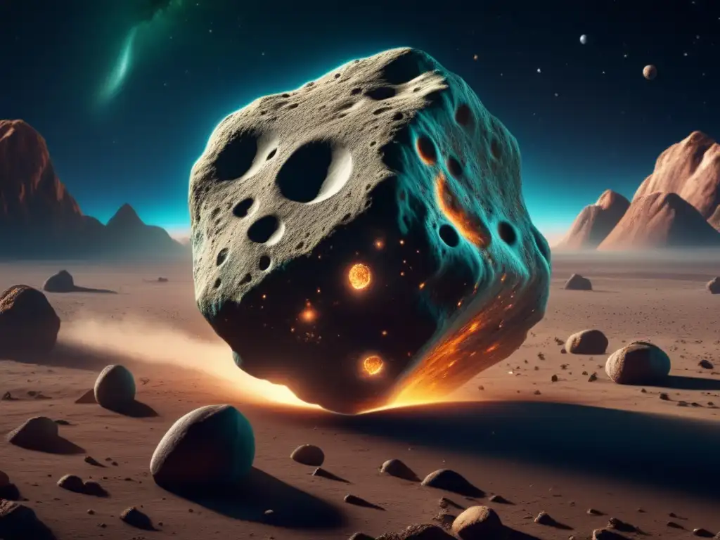 Explore the outer reaches of space with this stunning image of an asteroid