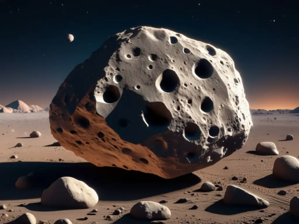 Nisus: A celestial gem with a complex and irregular surface, textured with full rocky craters and features that define its unique character