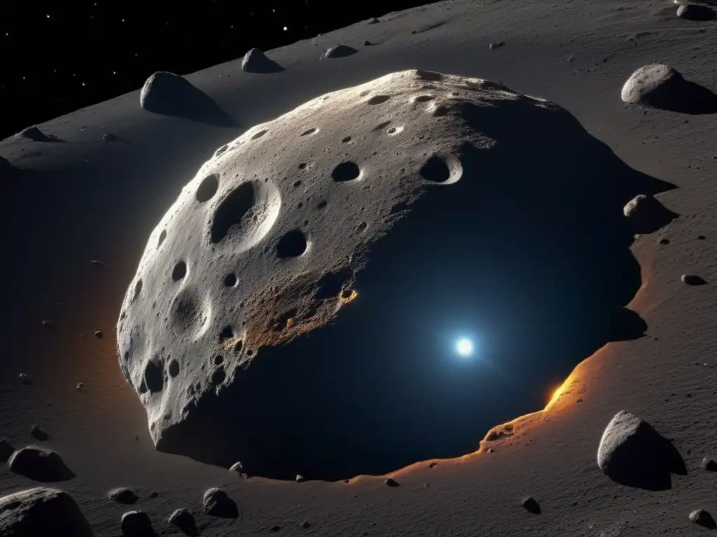 A celestial masterpiece, Asteroid Palinurus, captured in stunning detail from a low-altitude orbit
