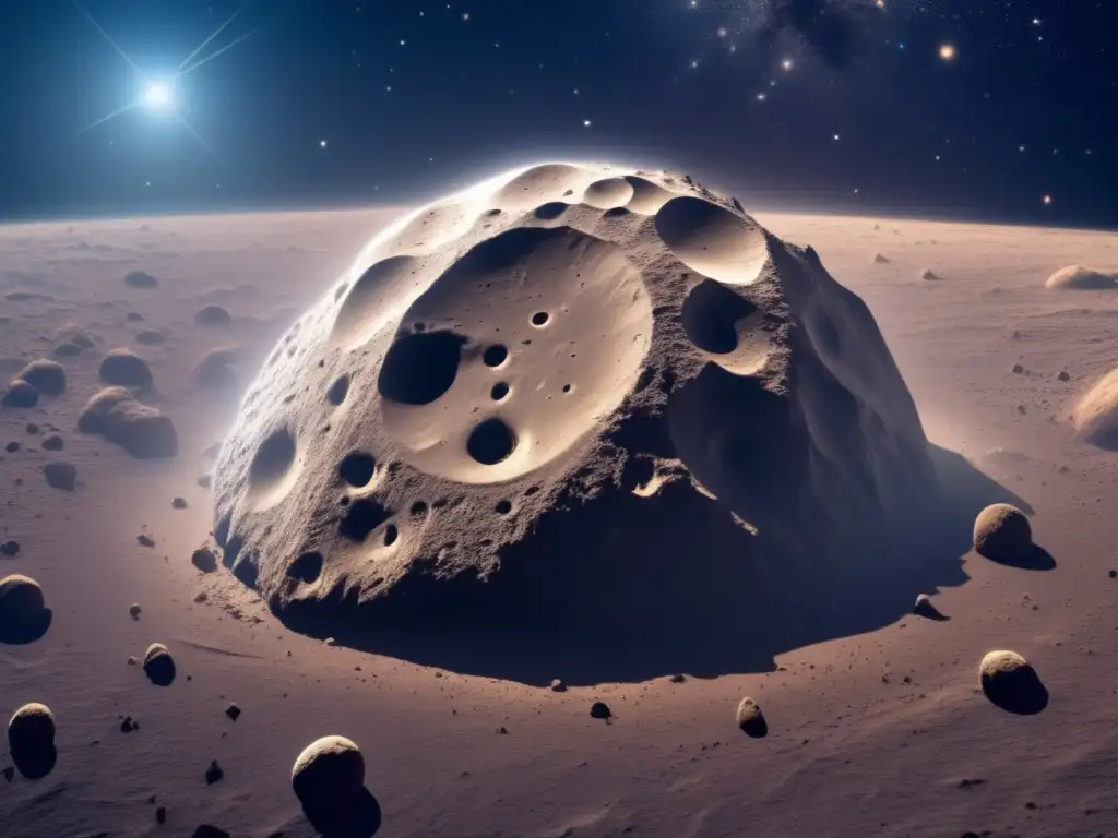 An breathtaking view of a colossal asteroid, 4