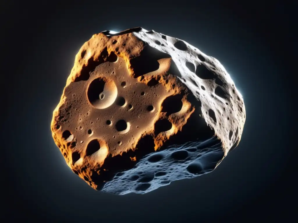 A stunning photograph of a mythical medieval European legend brought to life, this image captures the intricate details of an asteroid's surface
