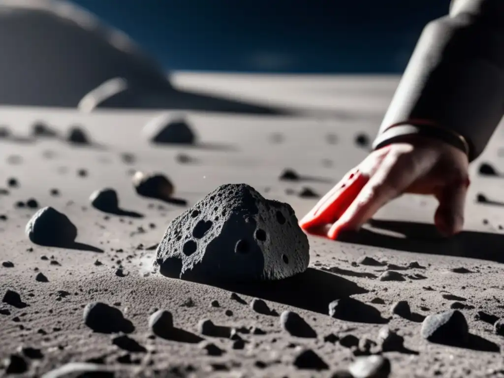 Complex Asteroid Evolution vs A celestial mass of antiquity, its surfaces etched with cryptic symbols and fossilized lines, hinting at the passage of time and consciousness