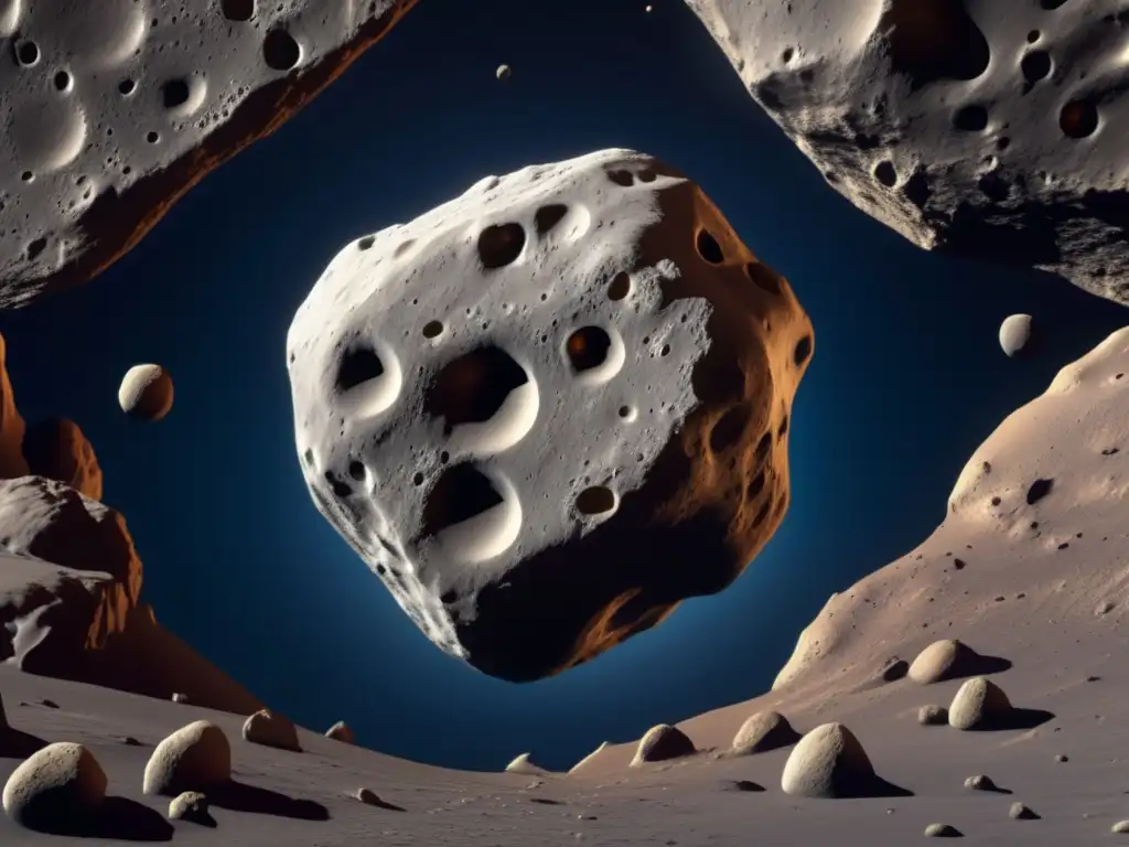 A highly detailed asteroid image, showcasing its surface features from various angles