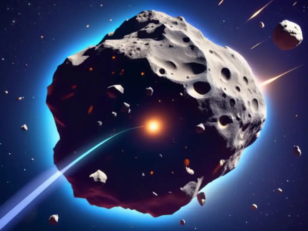 Discover the mystery of 1991 VG, an asteroid composed of jagged pieces, orbiting Earth at high velocity with a glowing tail