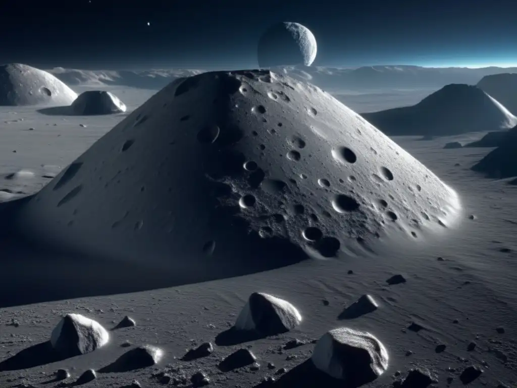   Discover the icy rocks and terrain of asteroid 1993 HA2, with detailed craters and ridges visible on its surface