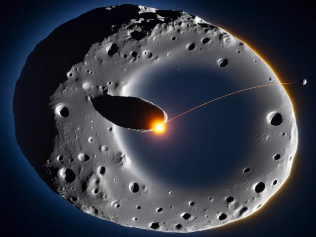 A stunning satellite image of Asteroid 2002 AA29, transcending the outer atmosphere, encapsulates the grandeur of its curved trajectory around the Sun