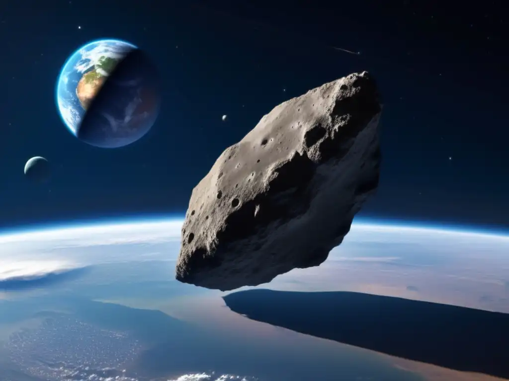 Awe-inspiring Photorealism: 2012 DA14's Incredible Approach to Earth A photorealistic depiction of 2012 DA14 settling over Earth with clarity, illuminating Earth's lush landscapes and natural wonders
