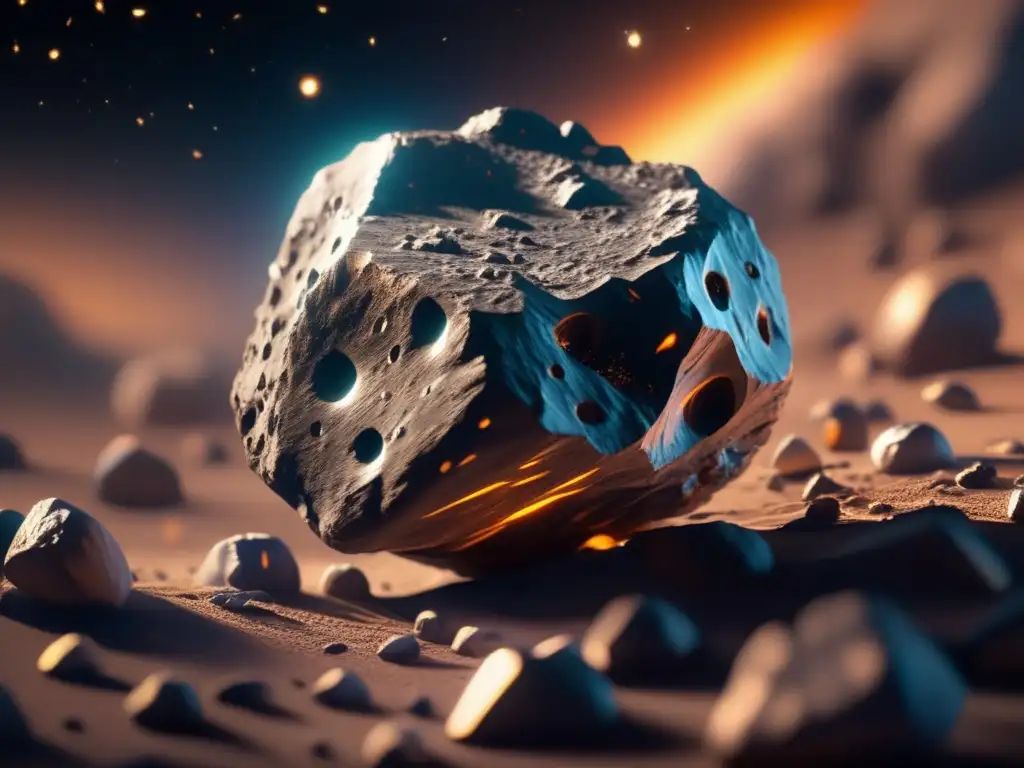 An 8k magnification reveals the mesmerizing intricacies of this asteroid's surface, shadowed below by the glowing Earth in this stunning cosmic view