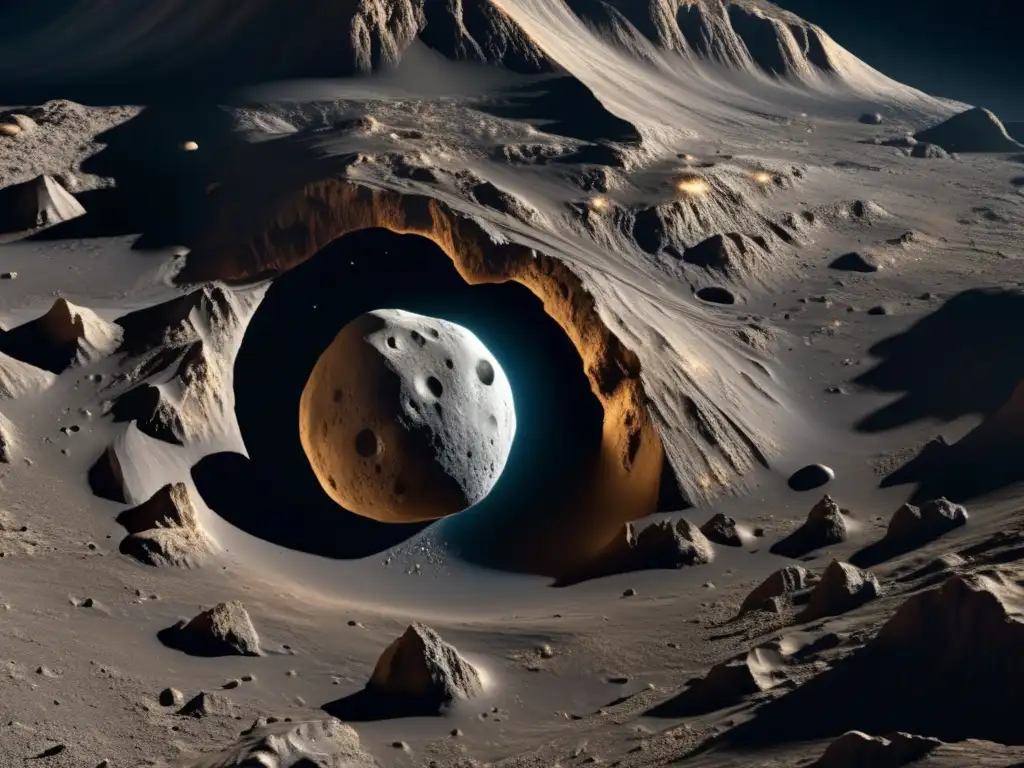 Discover the breathtaking details of Asteroid Aeneas in this stunning photorealistic image