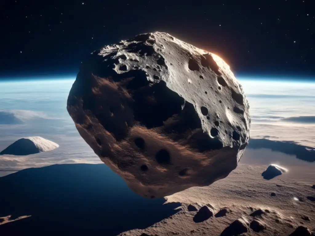 Asteroid Close Approach: Stunning High-Detail Image A breathtaking close-up of an asteroid approaching Earth