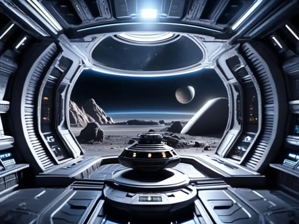 Sun's flare blasts rise from towering structures, extensive machinery, and unearthly landscape of this Asteroid Base from 'Alien' -