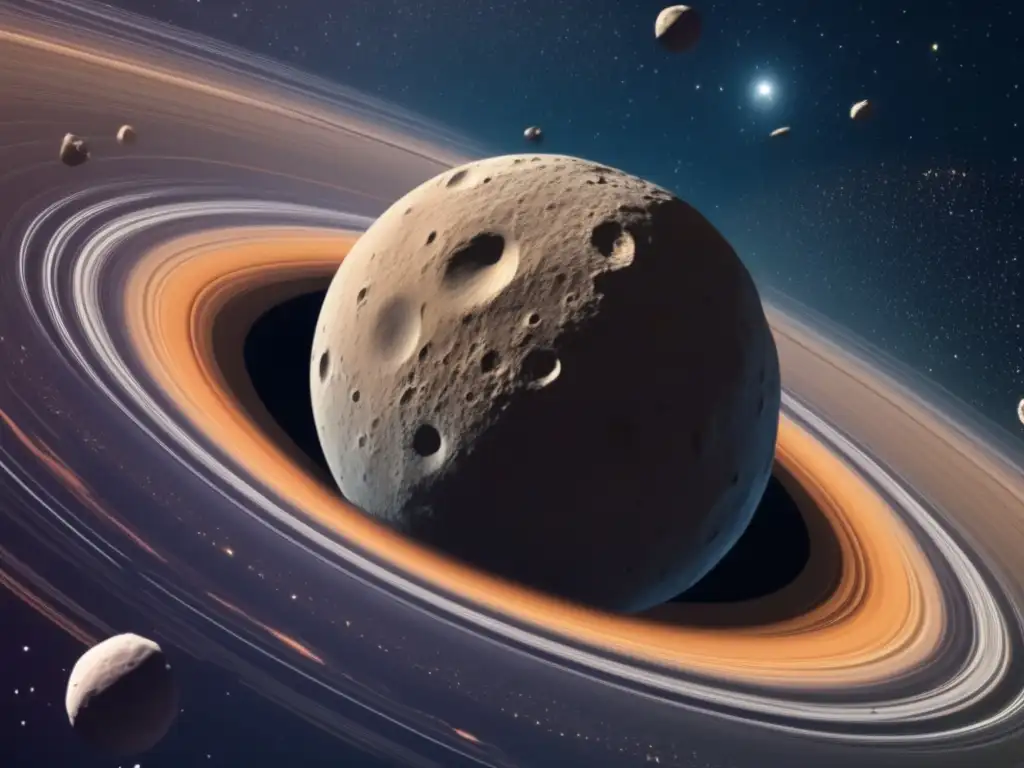 A stunning photograph of the asteroid belt, featuring the intricate and mysterious 1999 KW4 binary asteroid