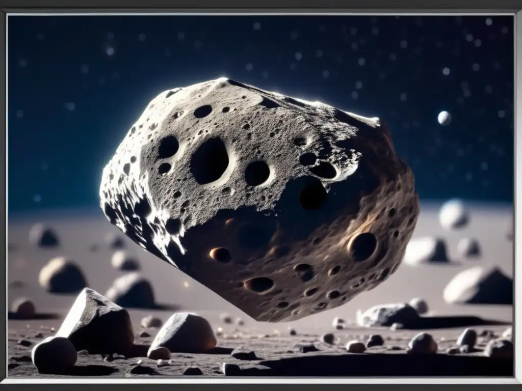 Dash: A stunningly realistic closeup photograph of an asteroid, captured by a powerful telescope