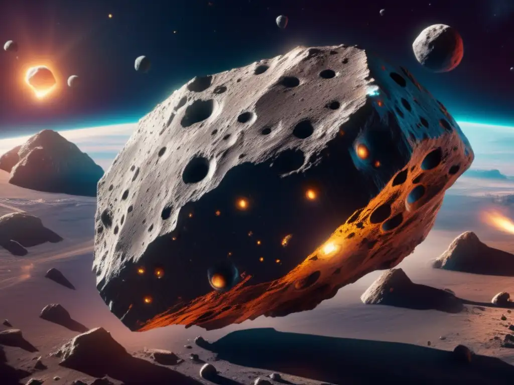 A set of intricate rocky formations dance around a pristine asteroid in this aerial video