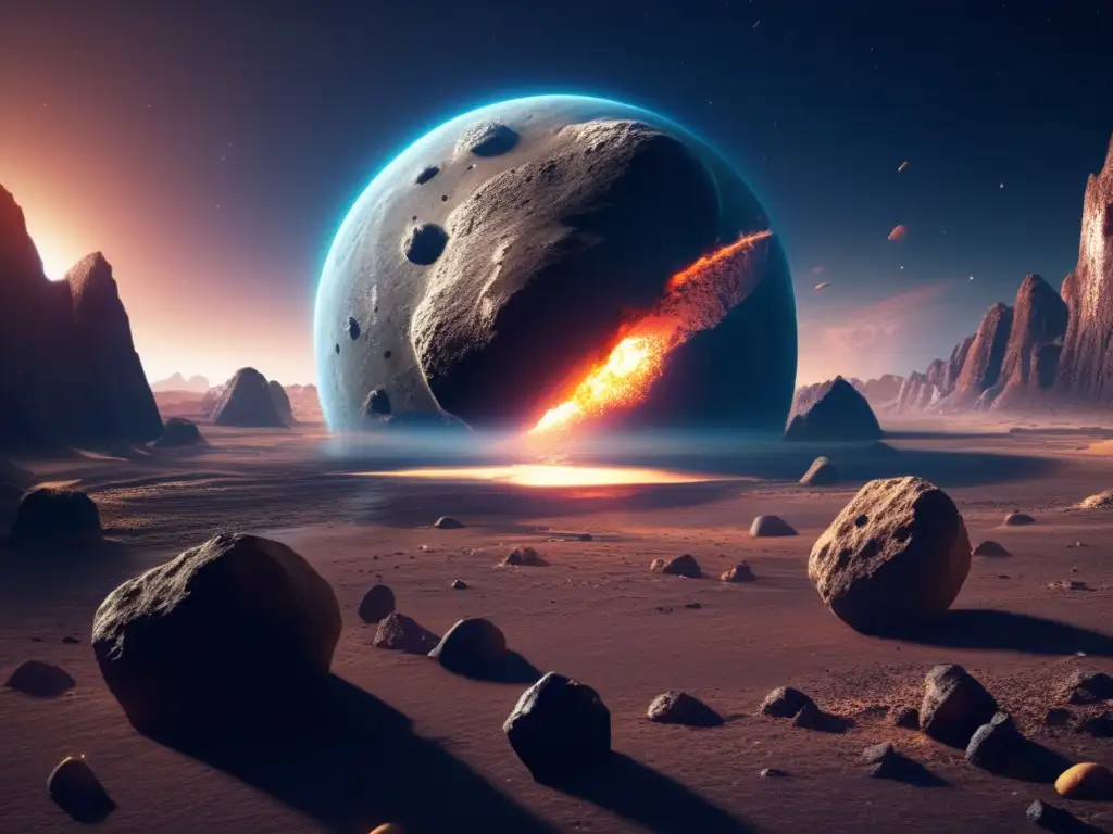 Asteroid Extinction: A Striking 8k Ultradetailed Image of Earth's Impact An 8k ultradetailed photorealistic image captured the devastating impact of an asteroid on Earth